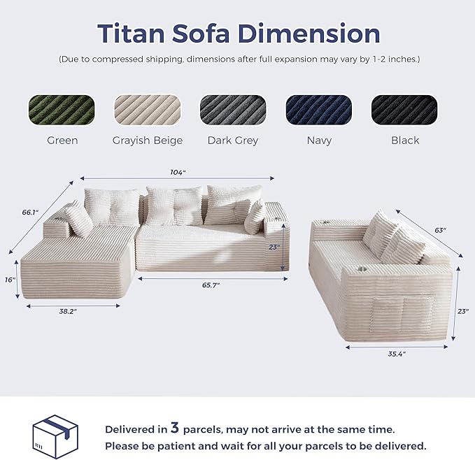MAXYOYO Modular Sectional Couch