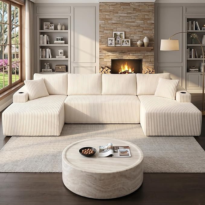 124" Oversized Sectional Couches
