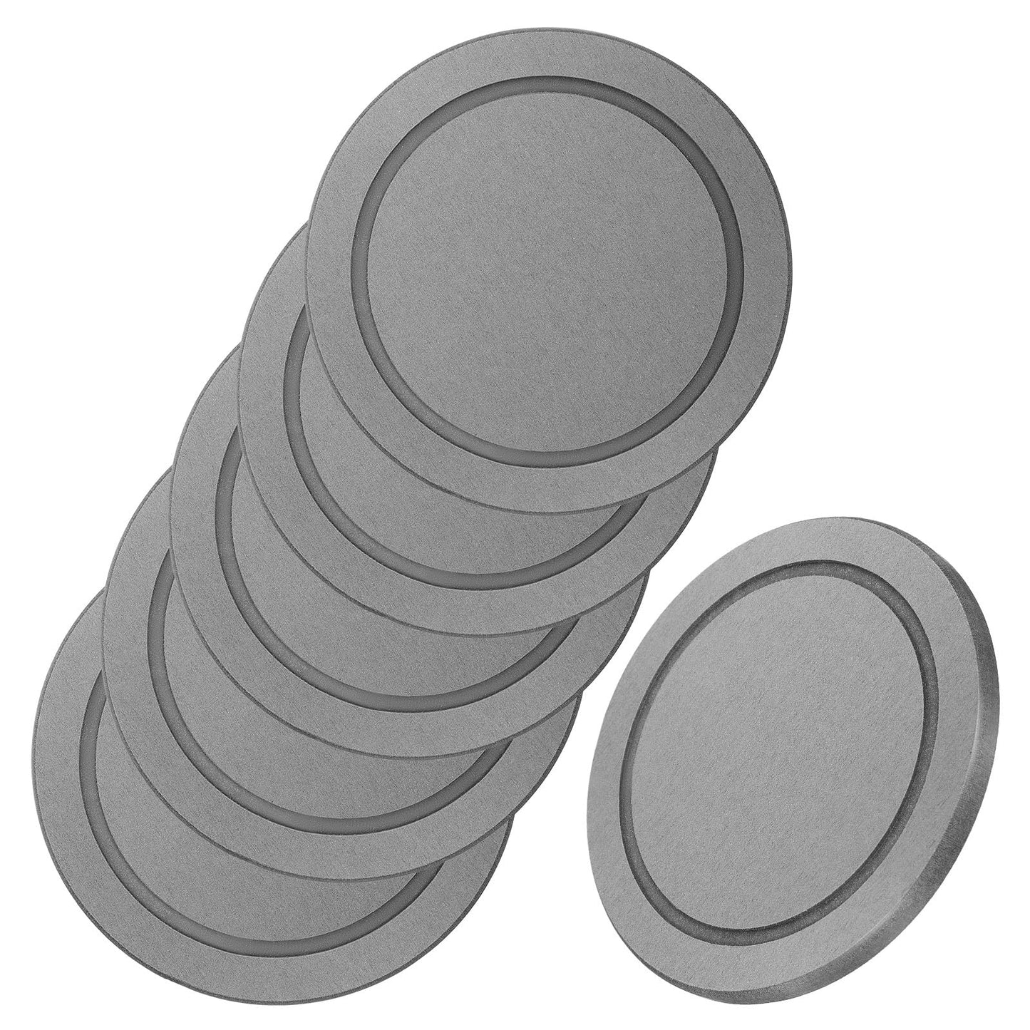 Leooomap 6 Pack of 6 Inch Round Plant Saucer, Diatomaceous Earth Water Catcher Tray for Indoor & Outdoor Pots, Instant Drying Stone Drainage Dish with Non-Slip Feet, Dark Gray