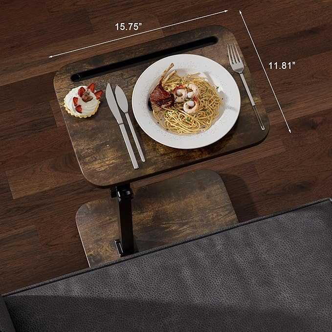 360° Swivel Sofa Side Table for Couch
