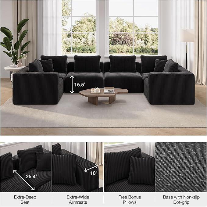 Novilla 70.8" Modular Sectional Sofa, Modern Cloud Sectional Couch
