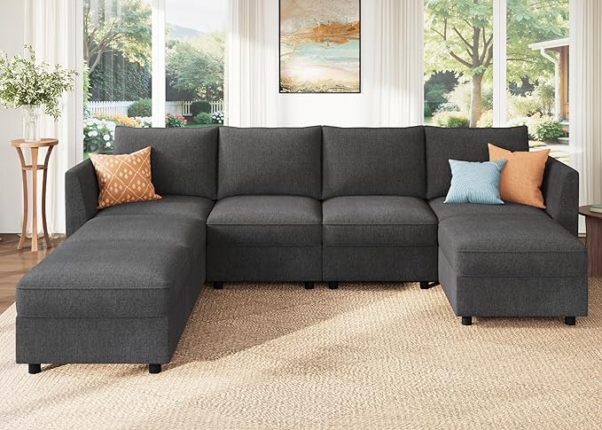HONBAY Modular Sofa U Shaped Sectional Couch