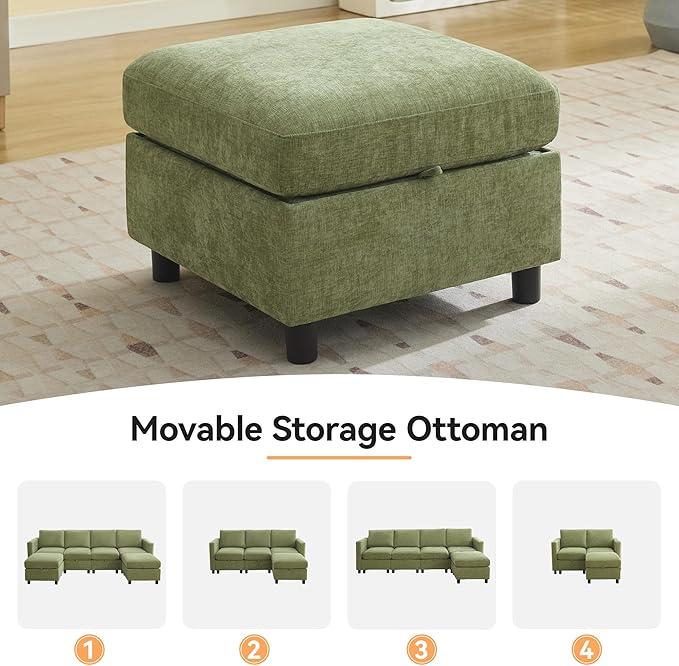 WUTUTUEE 58”Modular Sectional Loveseat Sofa, Modern Love Seat 2 Seater Sofa