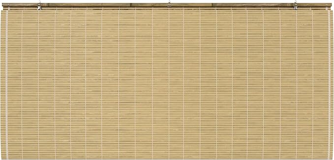 Red Lantern Burnt Bamboo Cordless Window Shade