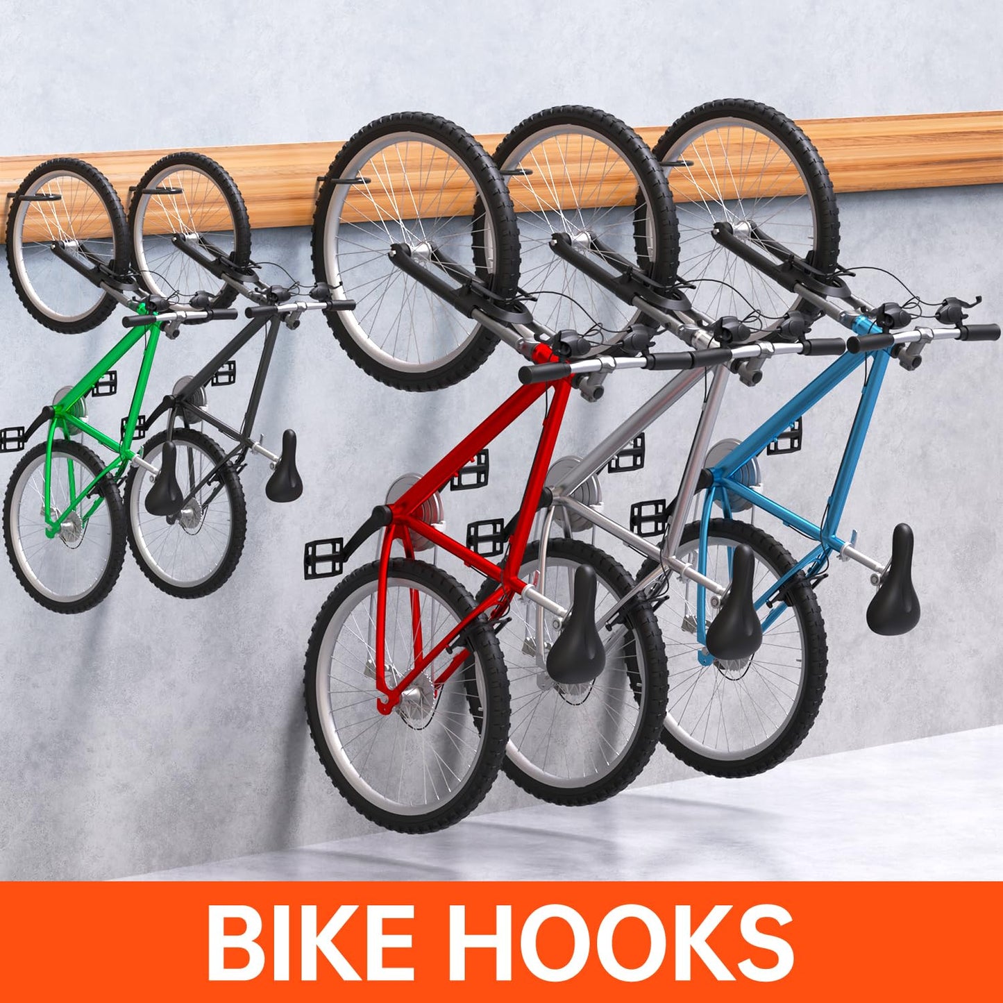 GURADESIGN 16-Pack Heavy Duty Bike Hook, Loading Capacity 100 LBS, 6 inch, Bike Hooks for Garage Wall and Garage Ceiling