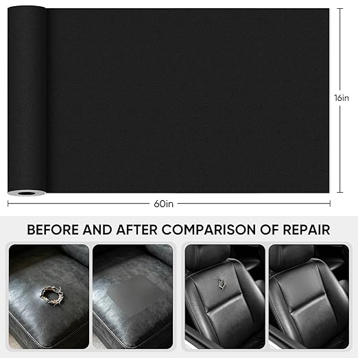 Leather Repair Tape, 16 x60 Inches Self Adhesive Leather Repair Patch，Leather