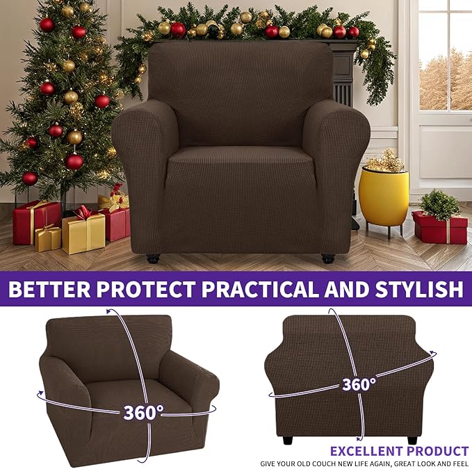 ZNSAYOTX Super Stretch Chair Slipcover Universal Sofa Chair Covers
