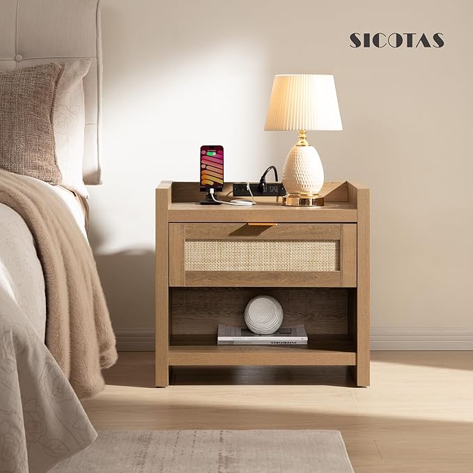 SICOTAS Night Stand Set of 2 Nightstands