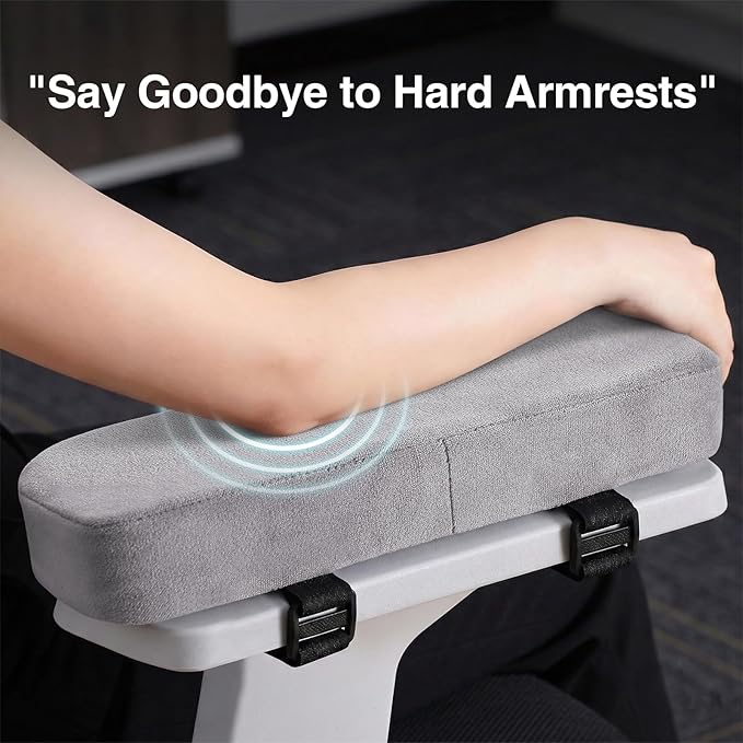 Smiry Ergonomic Office Chair Armrest Pads, Memory Foam Arm Rest Covers