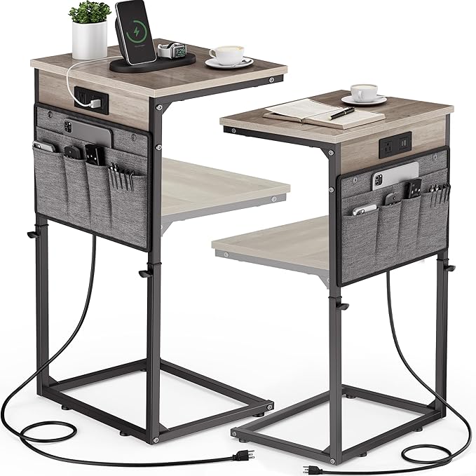 Vagusicc C-Shaped End Table Set of 2