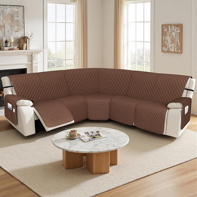 Arfntevss Recliner Sectional Couch Covers 1OO% Waterproof L Shape Sofa Cover