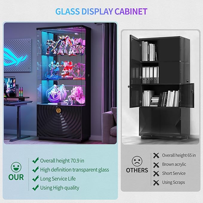 HNEBC Display Cabinet with Glass Doors
