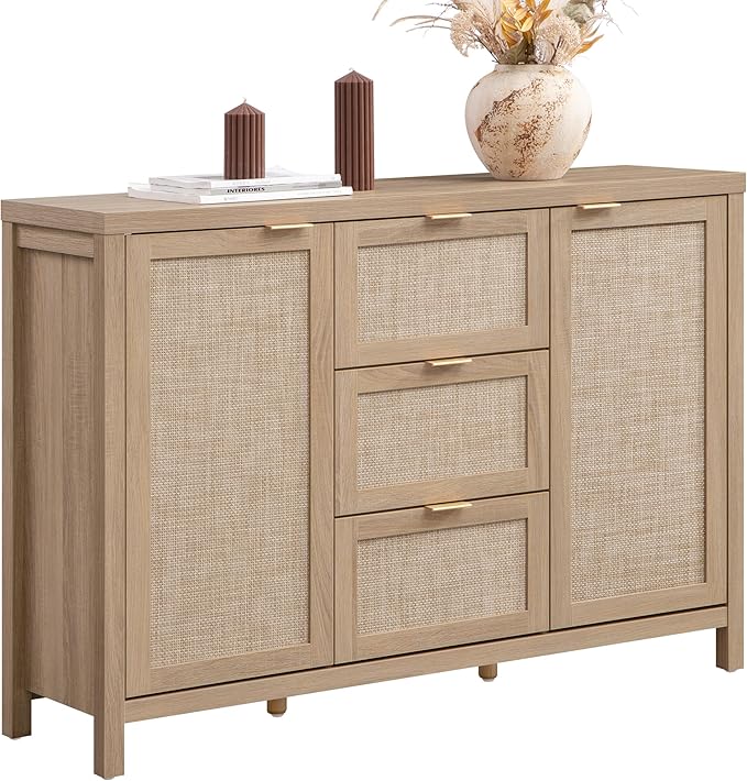 SICOTAS 52" Larger Sideboard Buffet Coffee Bar Cabinet