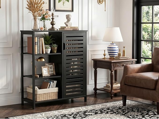 HITNET Bathoom Storage Cabinet, Bamboo Floor Cabinet