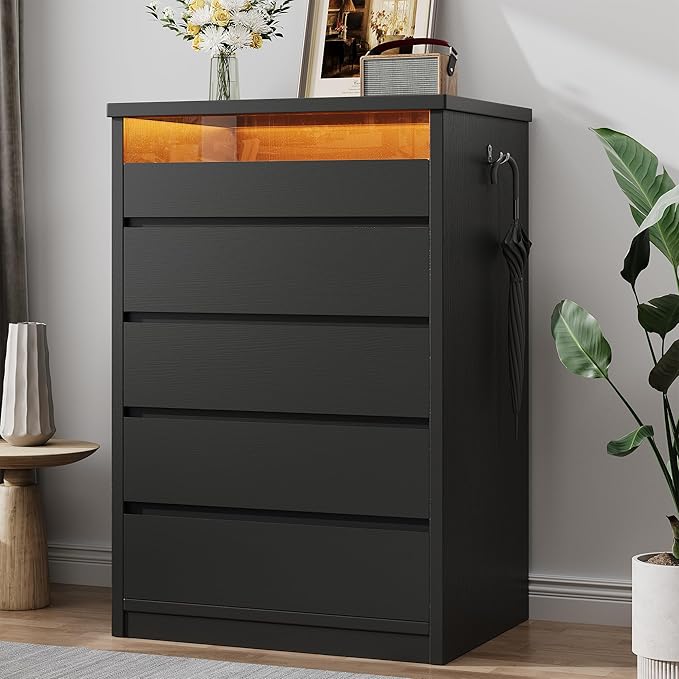 Jocoevol 5 Drawer Dresser for Bedroom