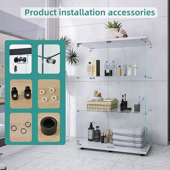 LFT HUIMEI2Y Glass Display Cabinet 3-Shelf
