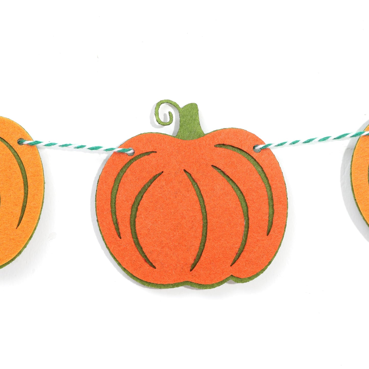 Felt Pumpkin Garland - Halloween Pumpkin Banner, Thanksgiving Felt Double Layers Pumpkin Garland, Cute Pumpkin Banner for Halloween or Fall Harvest Party
