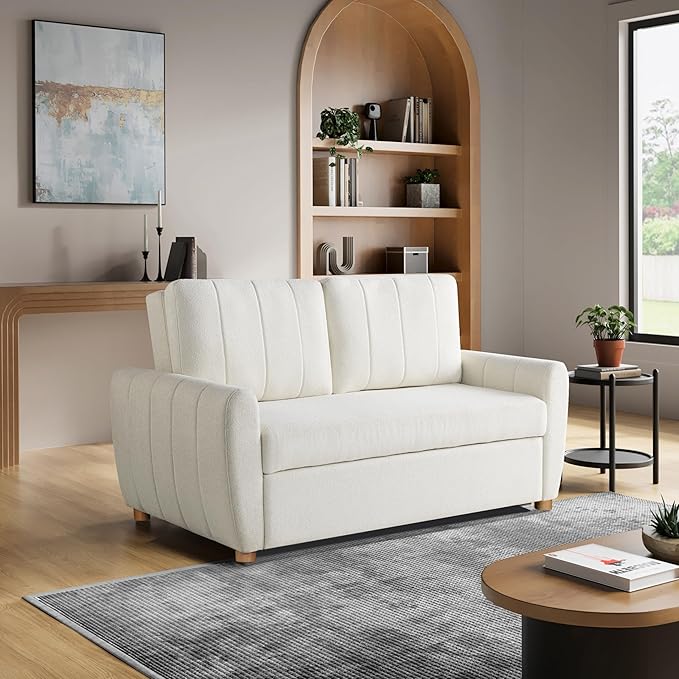Serta Galway 66.5" Convertible Sleeper Loveseat, Full Size, Dreamcoil Comfort