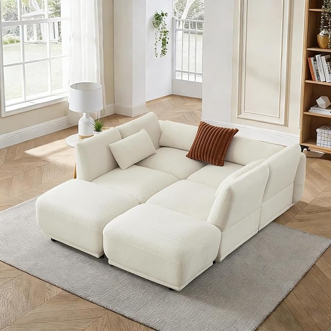 U Shaped Cloud Sectional, Convertible L Shaped Couch