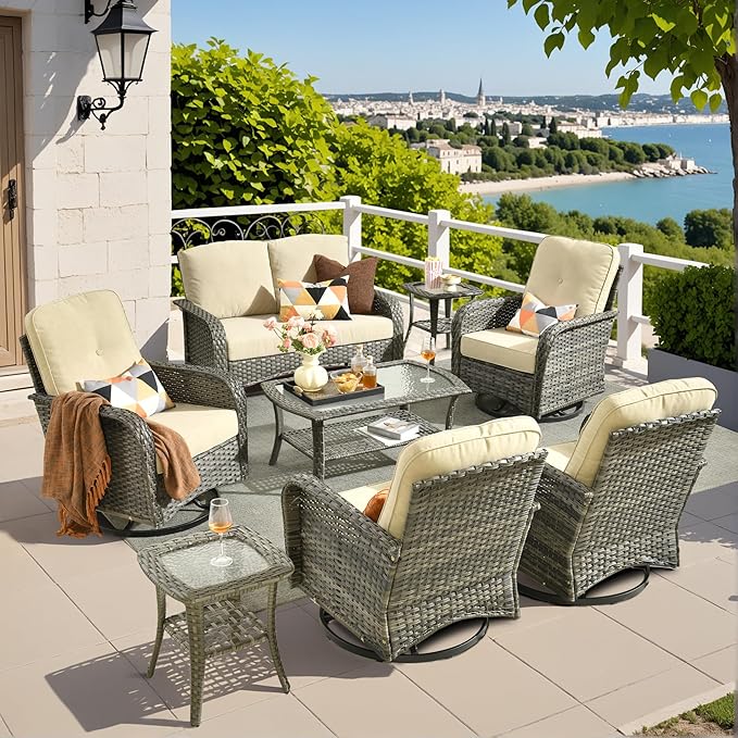 Weaxty 8 Pieces Outdoor Patio Furniture Sets