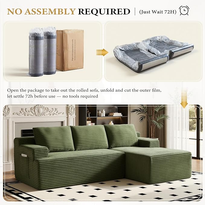 96" Sectional Couches for Living Room Cloud Couch Sofa