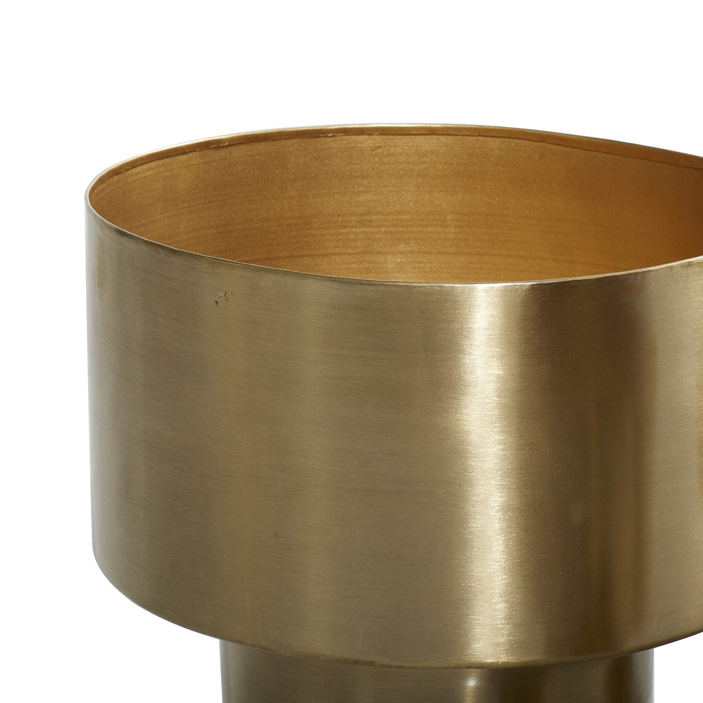 Deco 79 Metal Indoor Outdoor Planter Brushed Small Planter Pot, Set of 3 Planters 7", 8", 10"H, Gold