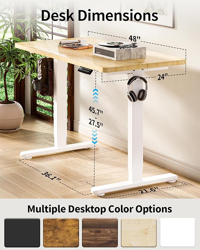BIZUM Standing Desk Electric Adjustable Computer Desk-Stand up Desk Office