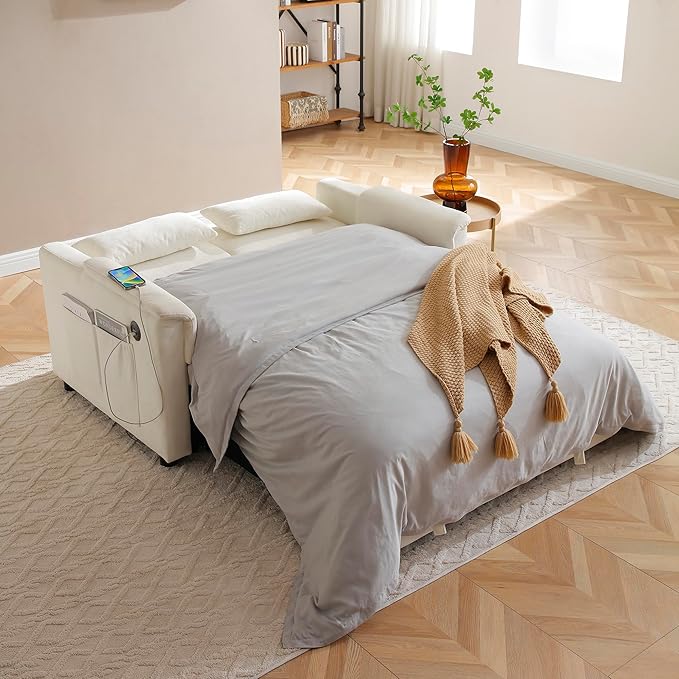 55.5" Small Sleeper Sofa Couch