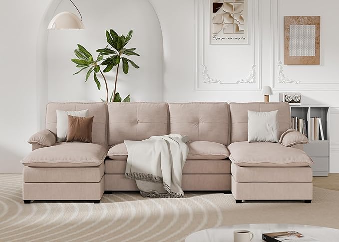 110" U-Shaped Sectional Sofa