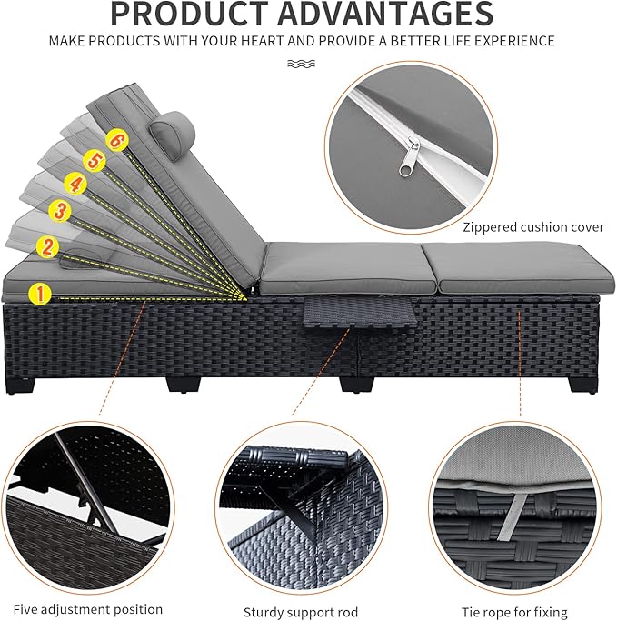 WAROOM Outdoor Chaise Lounge Chairs