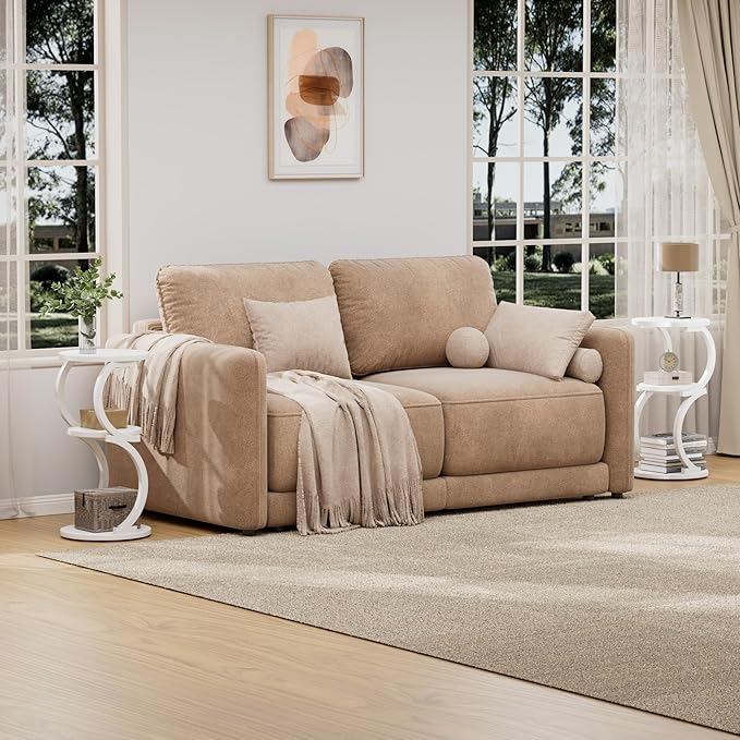 JUSTOGO Small Round Side Table, 3-Tier End Table