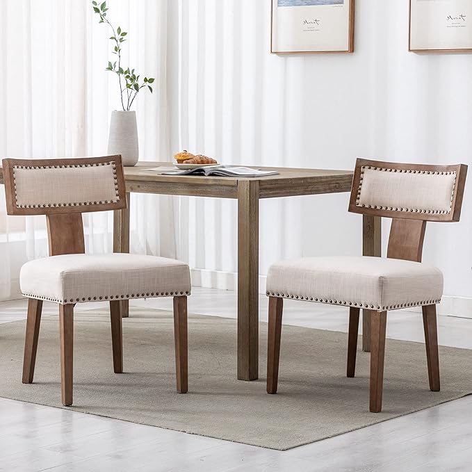 VESCASA Linen Upholstered Dining Chairs