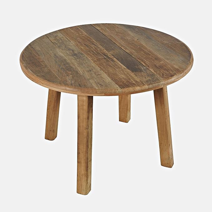 Jofran Reclamation 42" Rustic Reclaimed Solid Wood Round Dining Table