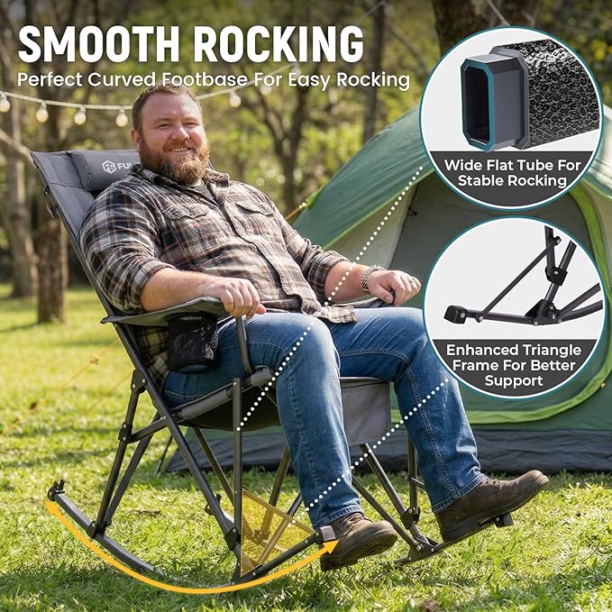 FUNDANGO Oversized Rocking Camping Chair