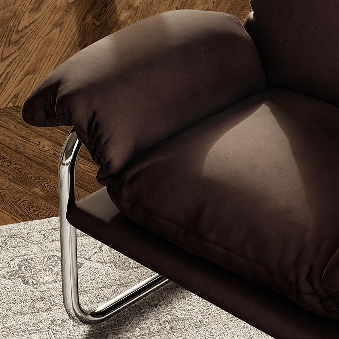Modway Ansel Performance Velvet Accent Chair in Chocolate Brown