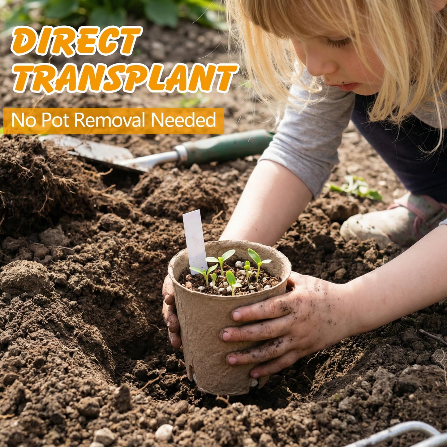 ondware 90-Pack 3.15 Inch Peat Pots for Seedlings with 100Plant Labels, Seed Starter Pots with Drainage Holes, Nursery Pots for Garden Planting