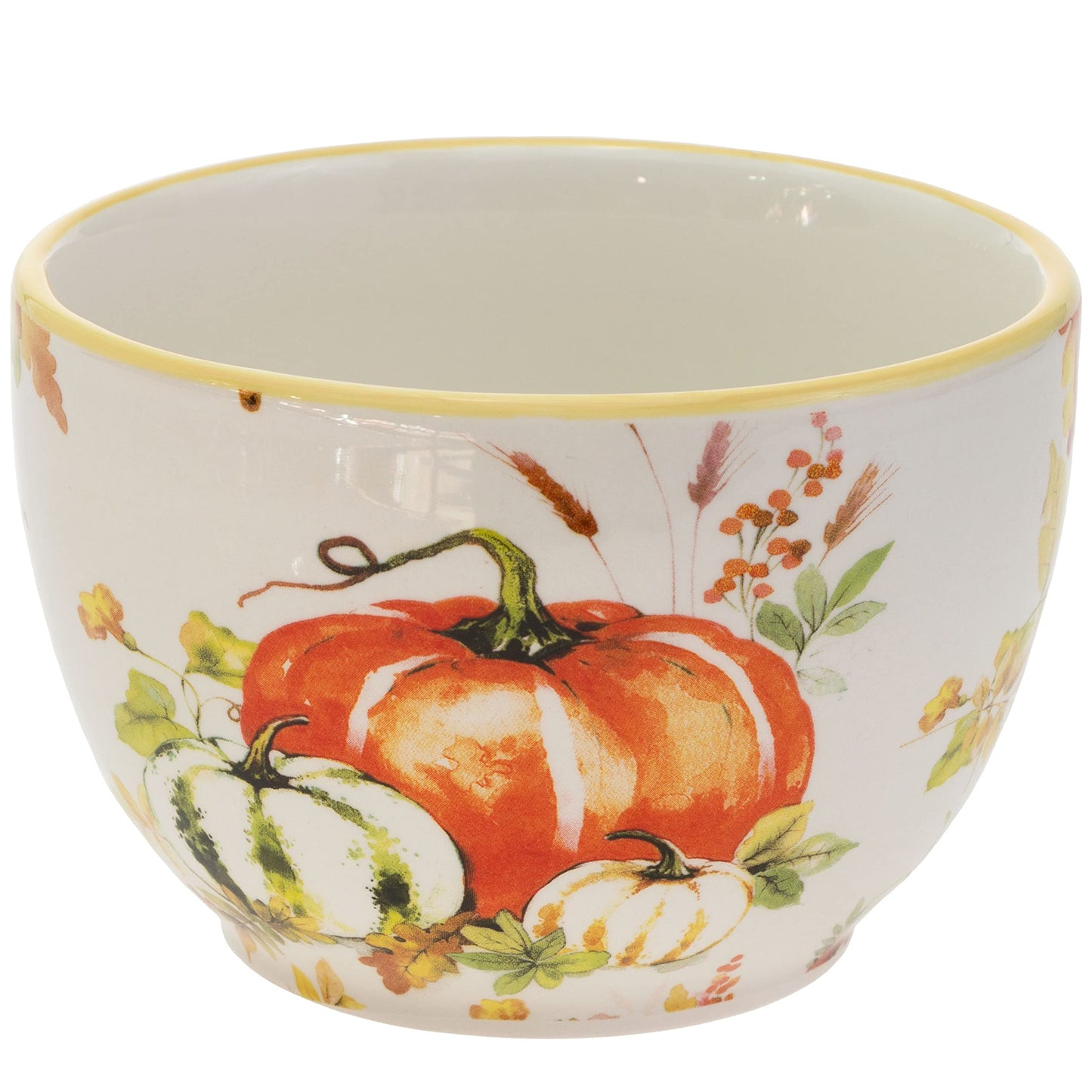 Boston International Ceramic Prep Bowls Dishwasher and Microwave Safe Fall Thanksgiving Bowl Set, 3-Sizes, Pumpkin Love