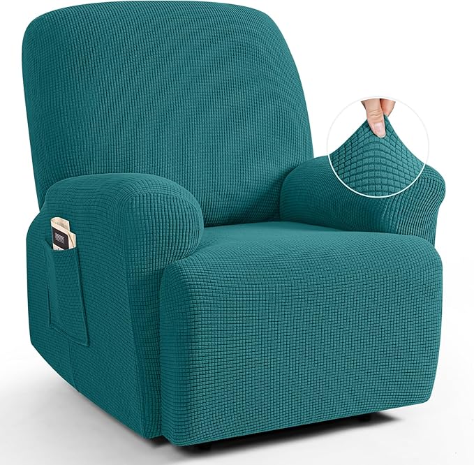 TAOCOCO Recliner Cover 4-Pieces, Recliner Stretch Sofa Slipcover, Recliner