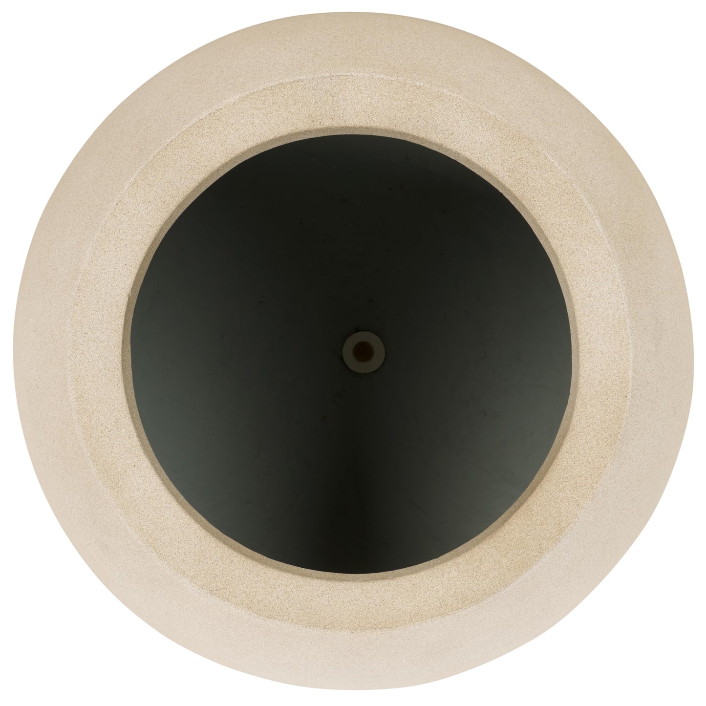 SAFAVIEH Outdoor - Kenslia Beige Ficonstone Planter Pot with Drainage Hole, Frost Resistant Decorative Orb Planter for Patio, Deck, Garden, 15.7" W x 15.7" D x 12.7" H (PAT1518B)