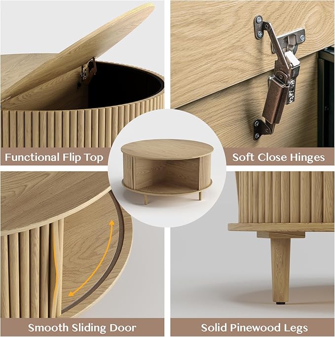 JOINICE, Round Coffee Table