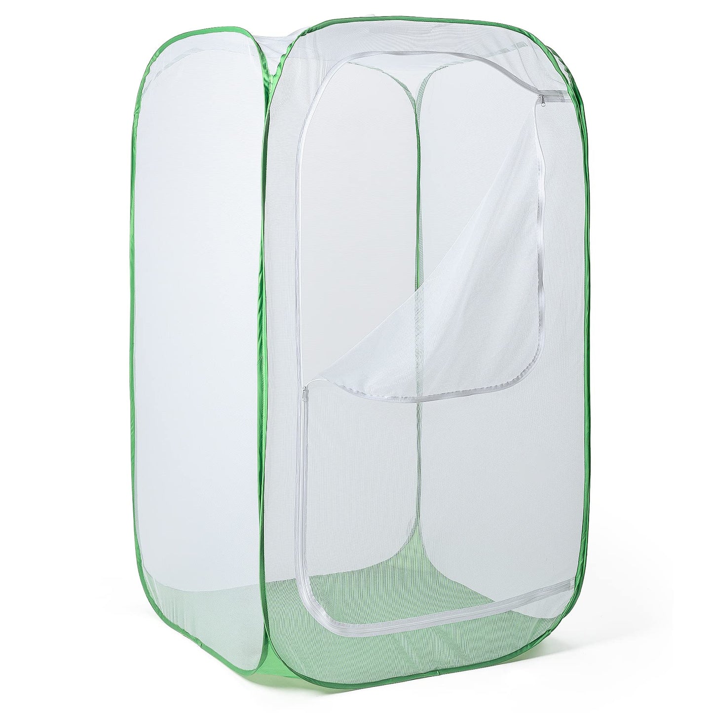 48" Outdoor Mesh Plant Enclosure, Mesh Plant Cover for Pests, Bird and Pest Protection Guard for Fruit, Vegetables, Flowers and Herbs Pop-Up Cage 28 x 28 x 48 Inches