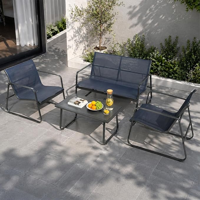 Kozyard Sofia 4-Piece Patio Conversation Set, Outdoor Furniture Set