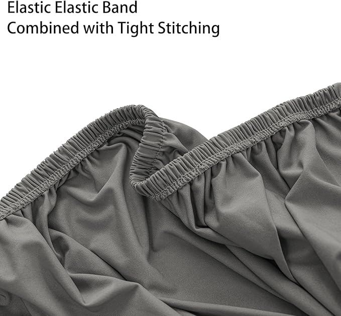 Super Stretch Ottoman Cover- Soft Form Fit Ottoman Cover Rectangular Ottoman