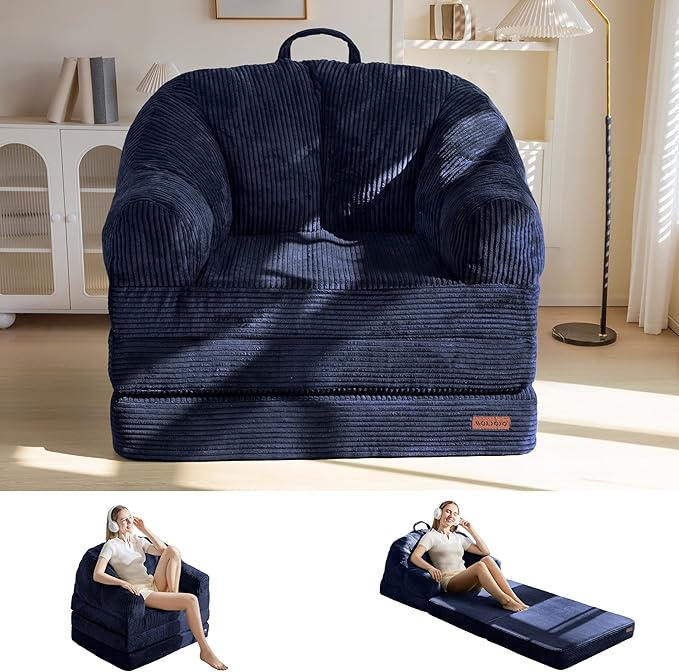 MAXYOYO Folding Sofa Bed with Backrest, Boneless Fold Out Couch Bed with Handle