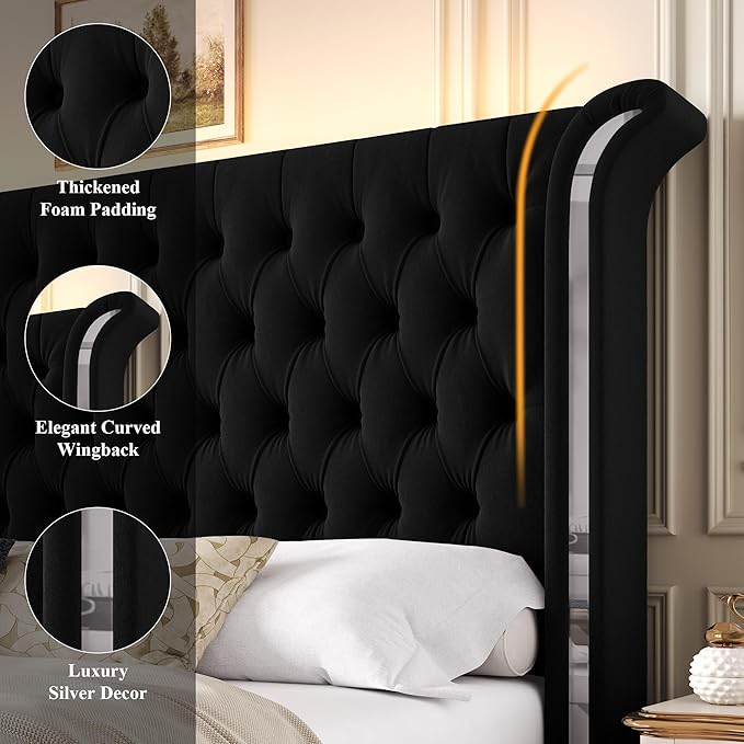 Keyluv Full Smart LED Bed Frame
