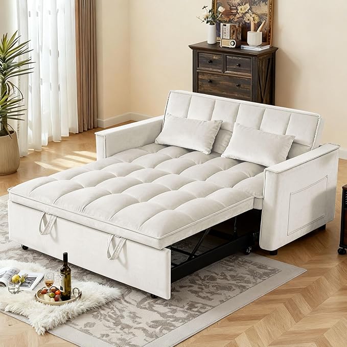 3 in 1 Convertible Sofa Bed, Loveseat Sleeper Sofa
