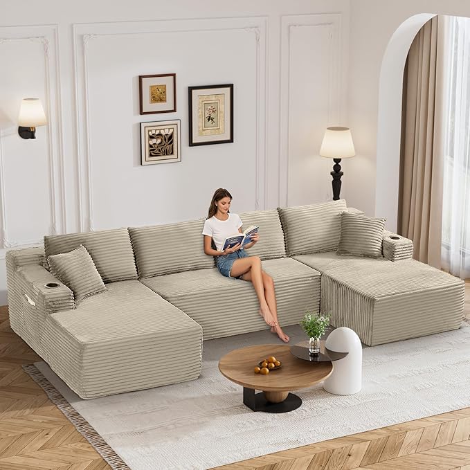133" Oversized Cloud Boneless Sofa Couch
