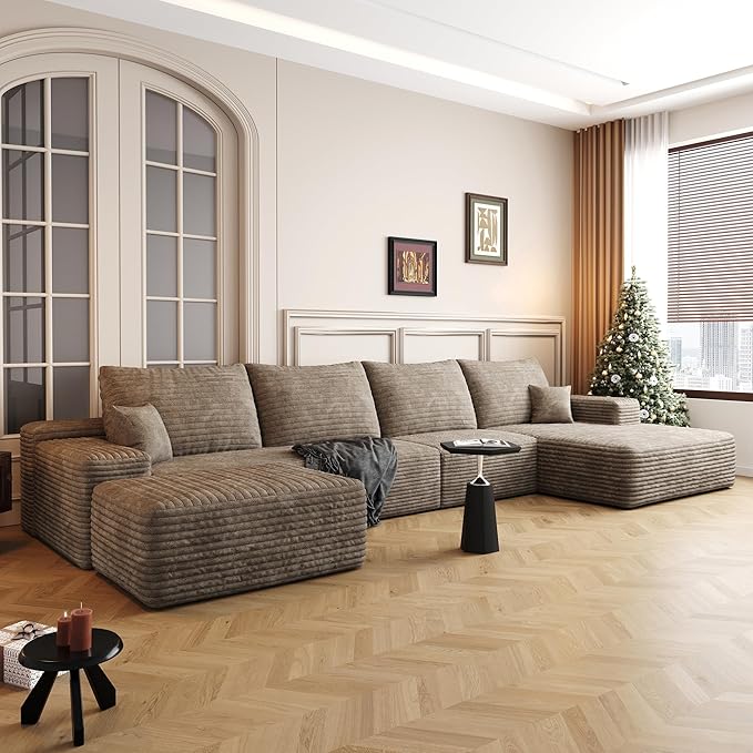 136" Sectional Couches for Living Room Cloud Couch Sofa