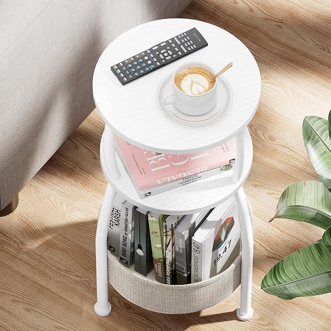 Small Round Side Table for Living Room