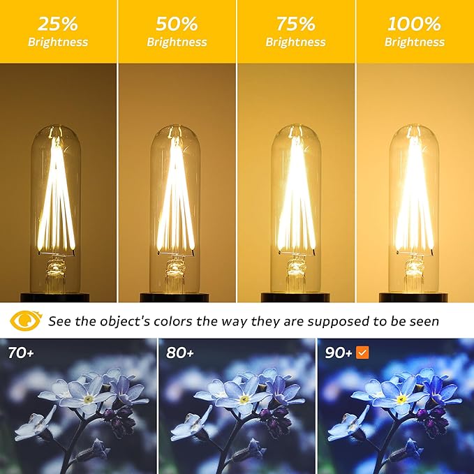 Dimmable E26 T30 T10 LED Bulb Long Tube Light Bulb 4W, Type T Tubular Light